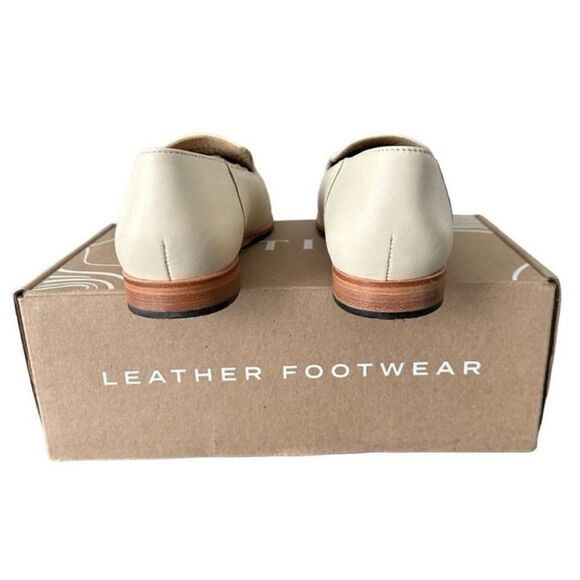 Portland Leather Patina Pointed Flat Bone Leather Loafers Slip-On Shoes Size 9.5 - Picture 5 of 10